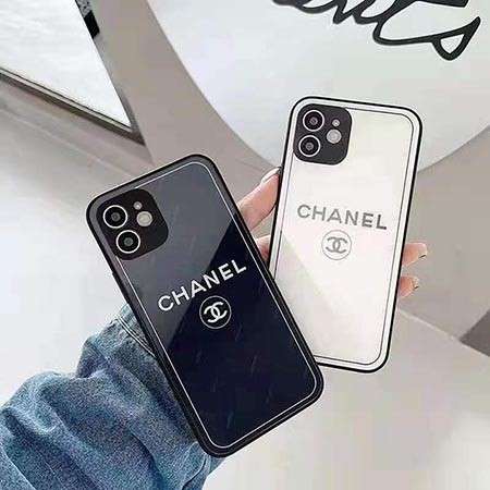 chanel iPhone 12promax/12mini スマホケース 白黒